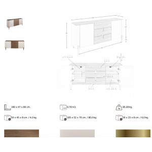 CASAVELLA prémium dió komód - 180cm