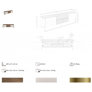 CASAVELLA prémium TV-szekrény - 200cm