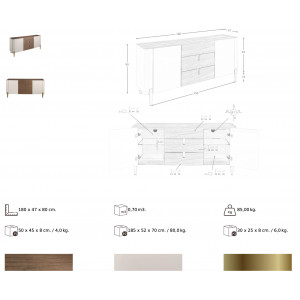CASAVELLA prémium dió fiókos komód - 160cm