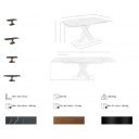 RUIZ prémium bővíthető kerámia étkezőasztal - 160-240cm