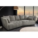 ROYAL design bouclé kanapé - 295cm - szürke