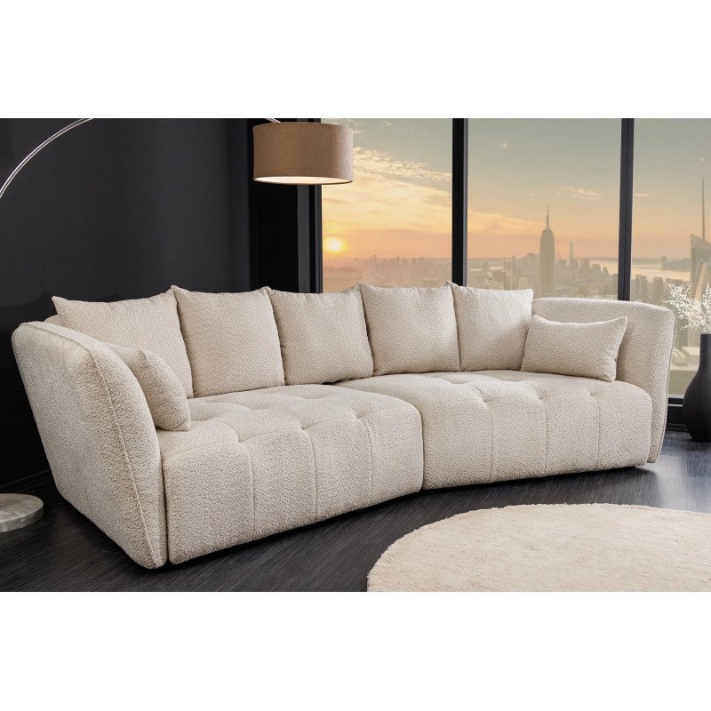 ROYAL design bouclé kanapé - 295cm - beige
