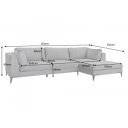 SIGNUM design kanapé - szürke