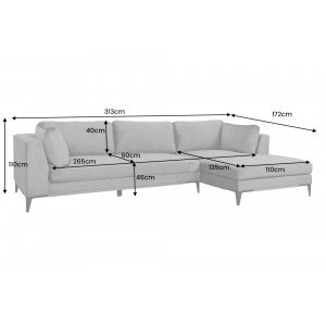 SIGNUM design kanapé - szürke