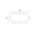 DOLOMITE kerámia étkezőasztal - 220cm - calacatta