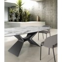 DOLOMITE kerámia étkezőasztal - 220cm - világos márvány