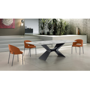 DOLOMITE kerámia étkezőasztal - 220cm - világos márvány