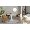 GIRARE kerámia étkezőasztal - 100/120cm - fehér márvány