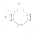 GIRARE kerámia étkezőasztal - 100/120cm - fehér márvány