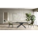 ATTRAVERSO bővíthető kerámia étkezőasztal - 160-240cm - calacatta márvány