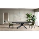 ATTRAVERSO bővíthető kerámia étkezőasztal - 160-240cm - fekete márvány