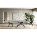 ATTRAVERSO bővíthető kerámia étkezőasztal - 160-240cm - szürke márvány