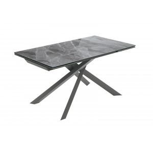 ATTRAVERSO bővíthető kerámia étkezőasztal - 160-240cm - szürke márvány