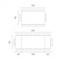 ATTRAVERSO bővíthető kerámia étkezőasztal - 160-240cm - világos márvány