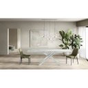 ATTRAVERSO bővíthető kerámia étkezőasztal - 160-240cm - világos márvány