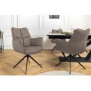 PAPILLON-II design forgatható szék - valódi bőr - beige