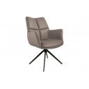 PAPILLON-II design forgatható szék - valódi bőr - beige