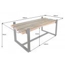 BARRACUDA-II design teakfa étkezőasztal - 220cm