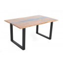 COAST tömör akác/epoxy étkezőasztal - 160cm