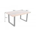 COAST tömör akác/epoxy étkezőasztal - 160cm