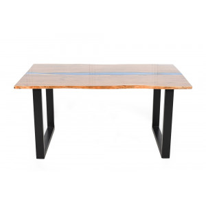 COAST tömör akác/epoxy étkezőasztal - 160cm