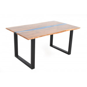 COAST tömör akác/epoxy étkezőasztal - 160cm