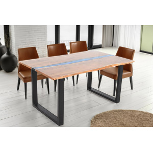 COAST tömör akác/epoxy étkezőasztal - 160cm Étkezőasztalok