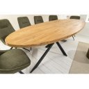 GALAXY OVAL tömör mangófa étkezőasztal - 240cm