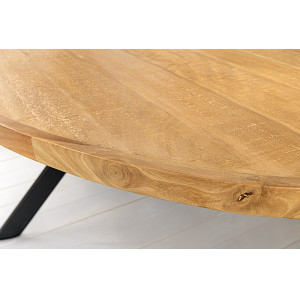GALAXY OVAL tömör mangófa étkezőasztal - 240cm