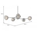 LIQUID DIAMOND design függőlámpa - ezüst