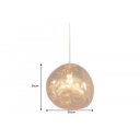 LIQUID DIAMOND design függőlámpa - 35cm - arany/ezüst/réz