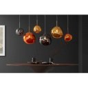 LIQUID DIAMOND design függőlámpa - 35cm - arany/ezüst/réz