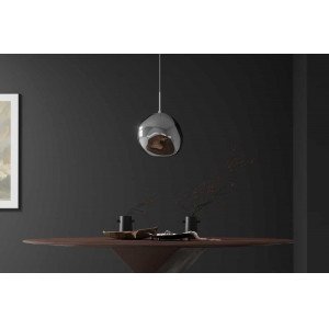LIQUID DIAMOND design függőlámpa - 20cm - arany/ezüst/réz