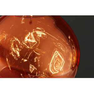 LIQUID DIAMOND design függőlámpa - 20cm - arany/ezüst/réz