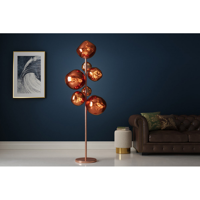 LIQUID DIAMOND design állólámpa - 170cm - réz