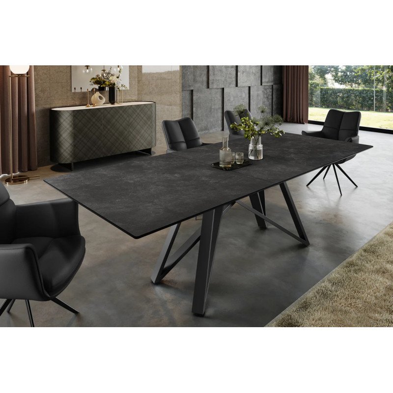 ATLAS design bővíthető étkezőasztal - grafit - 160-200cm