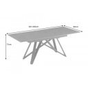 ATLAS design bővíthető étkezőasztal - grafit - 160-200cm