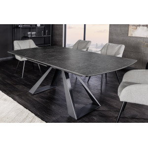 CONCORD design bővíthető kerámia étkezőasztal - 180-230cm - grafit
