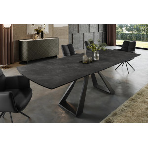 CONCORD design bővíthető kerámia étkezőasztal - 180-230cm - grafit Bővíthető étkezőasztal