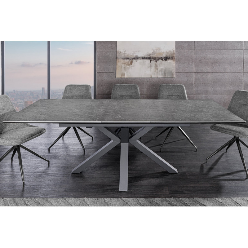 ETERNITY bővíthető kerámia étkezőasztal - 160-200cm - grafit