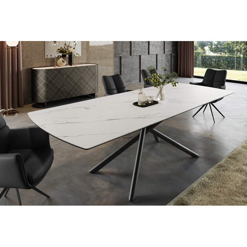 MIKADO MARBLE bővíthető kerámia étkezőasztal - 180-230cm