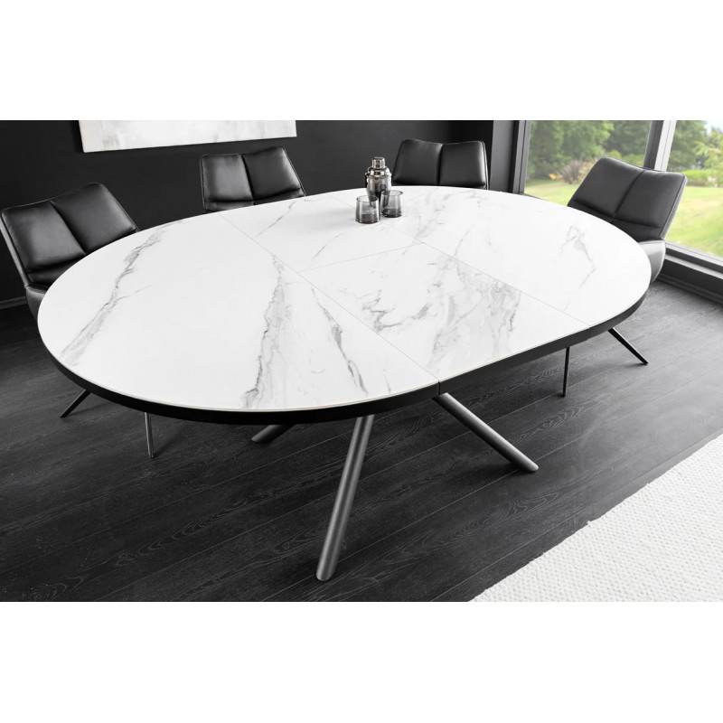 MIKADO MARBLE bővíthető kerámia étkezőasztal - 120-160cm