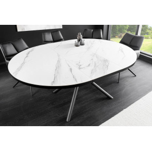 MIKADO MARBLE bővíthető kerámia étkezőasztal - 120-160cm Bővíthető étkezőasztal