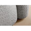 ART DECO design bouclé kanapé - 198cm - szürke