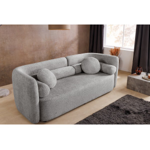 ART DECO design bouclé kanapé - 198cm - szürke