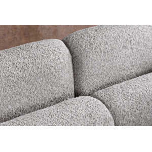 ART DECO design bouclé kanapé - 198cm - szürke