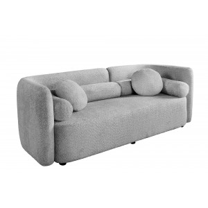 ART DECO design bouclé kanapé - 198cm - szürke
