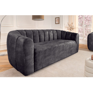 BABYLON design bársony kanapé - 200cm - antracit