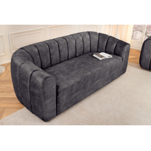 BABYLON design bársony kanapé - 200cm - antracit