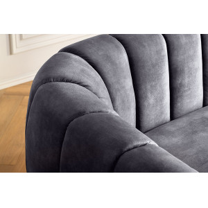 BABYLON design bársony kanapé - 200cm - antracit